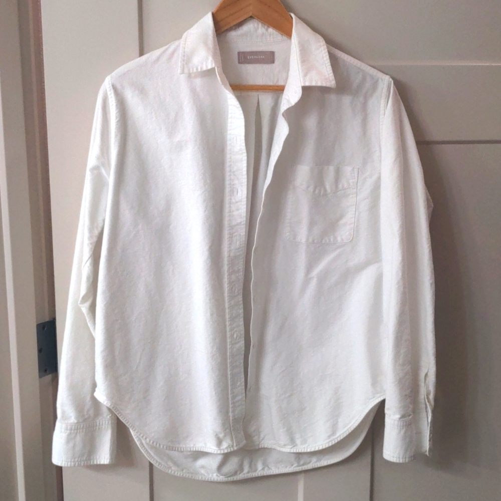 Everlane Japanese Oxford - Size 6 in White